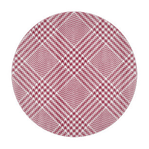Red White Glen Kariert: Tweed Tartan Schneidebrett