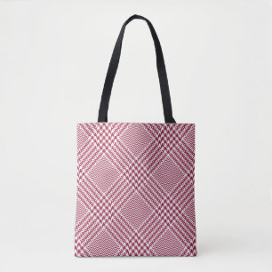 Red White Glen Kariert: Tweed Tartan Tasche
