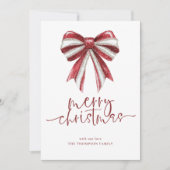 Red White Glitzer Bow 2026 Kalender Weihnachten (Vorderseite)