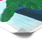 Red White Gloxinia African Violet Blume Poster (Ecke)