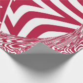 Red & White God is Liebe Star Patterns Weihnachten Geschenkpapier (Ecke)