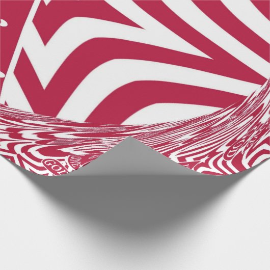 Red & White God is Liebe Star Patterns Weihnachten Geschenkpapier (Ecke)