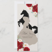 Red White Gold Blooms Papado Picado Charro Quince Einladung (Rückseite)