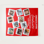 Red White Graduate Insta Foto School Nicknames Wandteppich (Vorderseite (Horizontal))