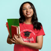 Red White Graduate Personalisiert 2023 Abschluss T-Shirt