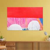 Red & White Graffiti - Street Art Collection Leinwanddruck (Insitu (Wohnzimmer))