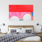 Red & White Graffiti - Street Art Collection Leinwanddruck (Insitu (Schlafzimmer))