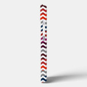 Red White Gray Zickzack Zigzag Monogram Case Mate (Rückseite / Links)
