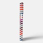 Red White Gray Zickzack Zigzag Monogram Case-Mate iPhone Hülle (Rückseite / Rechts)