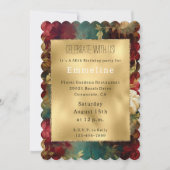 Red White Green Blume Einladung (Vorderseite)