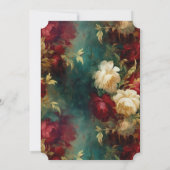 Red White Green Blume Einladung (Rückseite)