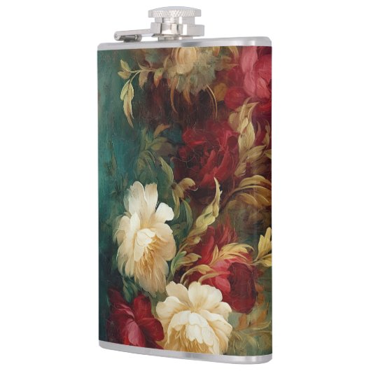 Red White Green Blume Flachmann (Links)