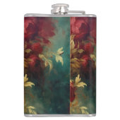 Red White Green Blume Flachmann (Rückseite)