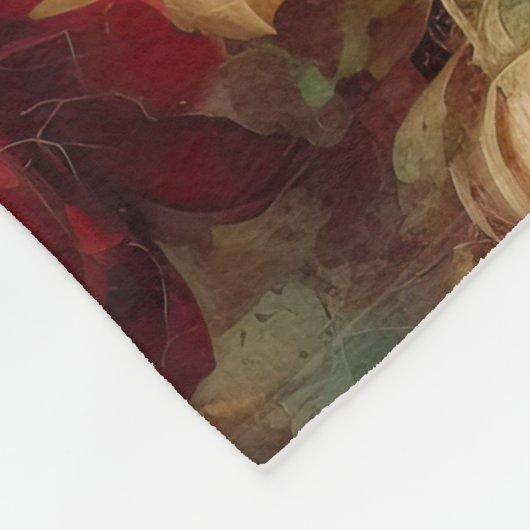 Red White Green Blume Fleecedecke (Ecke)