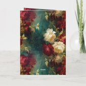 Red White Green Blume Karte (Rückseite)