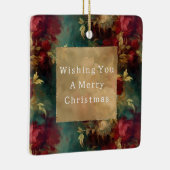 Red White Green Blume Keramikornament (Rechts)