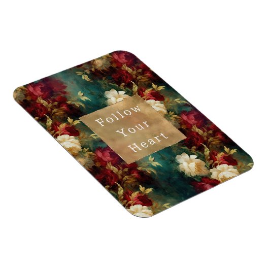 Red White Green Blume Magnet (Rechte Seite)