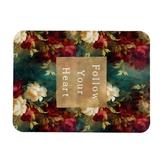 Red White Green Blume Magnet (Horizontal)