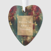Red White Green Blume Ornament (Vorderseite)