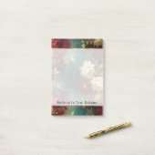 Red White Green Blume Post-it Klebezettel (Auf Schreibtisch)