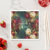 Red White Green Blume Serviette (Beispiel)