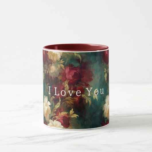 Red White Green Blume Tasse (Zentrum)