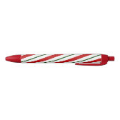 Red White & Green Candy Cane Stripes Weihnachten Kugelschreiber (Unterseite)