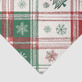 RED WHITE GREEN CHRISTMAS PLAID PATTERN SEIDENPAPIER (Ausschnitt)