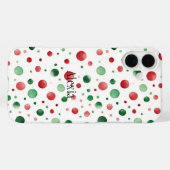 Red White Green Dots Christmas Case-Mate iPhone Hülle (Rückseite (Horizontal))