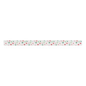 Red White Green Dots Christmas Ripsband (Vorderseite)