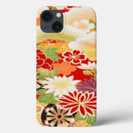 Red White Green japanische Kimono Blume Case-Mate iPhone Hülle