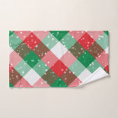 Red White Green Spotter Schachbrettmuster Badhandtuch Set (Handtuch)