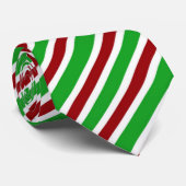 Red White Green Striped Krawatte (Gerollt)