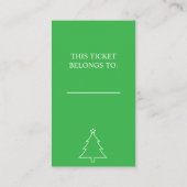 Red White Green Weihnachtsmann Windeln Raffel Fest Begleitkarte (Rückseite)