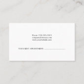 Red White Hair Styist Appoinment Card Terminkarte (Rückseite)