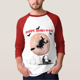 Red White Halloween Hexe T-Shirt