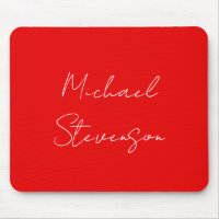 Red White Handschriftlich Minimalistisch Ihren Nam
