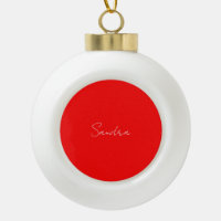 Red White Handwritten Minimalist Your Name