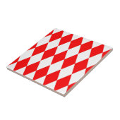 Red White Harlequin Diamonds Schachbretts Design Fliese (Seite)
