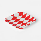 Red White Harlequin Diamonds Schachbretts Design Pappteller (Gewinkelt)