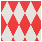 Red White Harlequin Diamonds Schachbretts Design Stoff (Nahaufnahme)