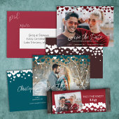 Red White Hearts Custom Wedding Candy Bar Wrapper