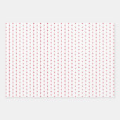 Red & White Hearts Script Liebe Valentine's Day Geschenkpapier Set (Vorderseite 2)