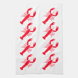 Red White Hummer Seafood 4Nicholas Geschirrtuch