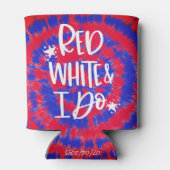 Red White I Do 4. Juli Junggeselinnen-Abschied Dosenkühler (Rückseite)