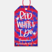 Red White I Do 4. Juli Junggeselinnen-Abschied Geschenkanhänger (Vorderseite)