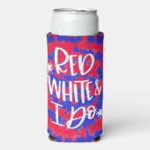 Red White I Do 4. Juli Junggeselinnen-Abschied Selters Dosenkühler (Seltzer Vorderseite)