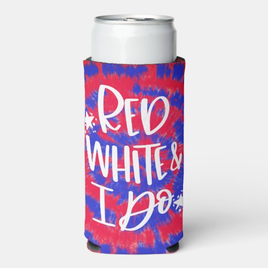 Red White I Do 4. Juli Junggeselinnen-Abschied Selters Dosenkühler (Seltzer Vorderseite)