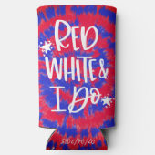 Red White I Do 4. Juli Junggeselinnen-Abschied Selters Dosenkühler (Rückseite)