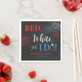 Red White & I Do 4th of July Napkins Serviette (Beispiel)
